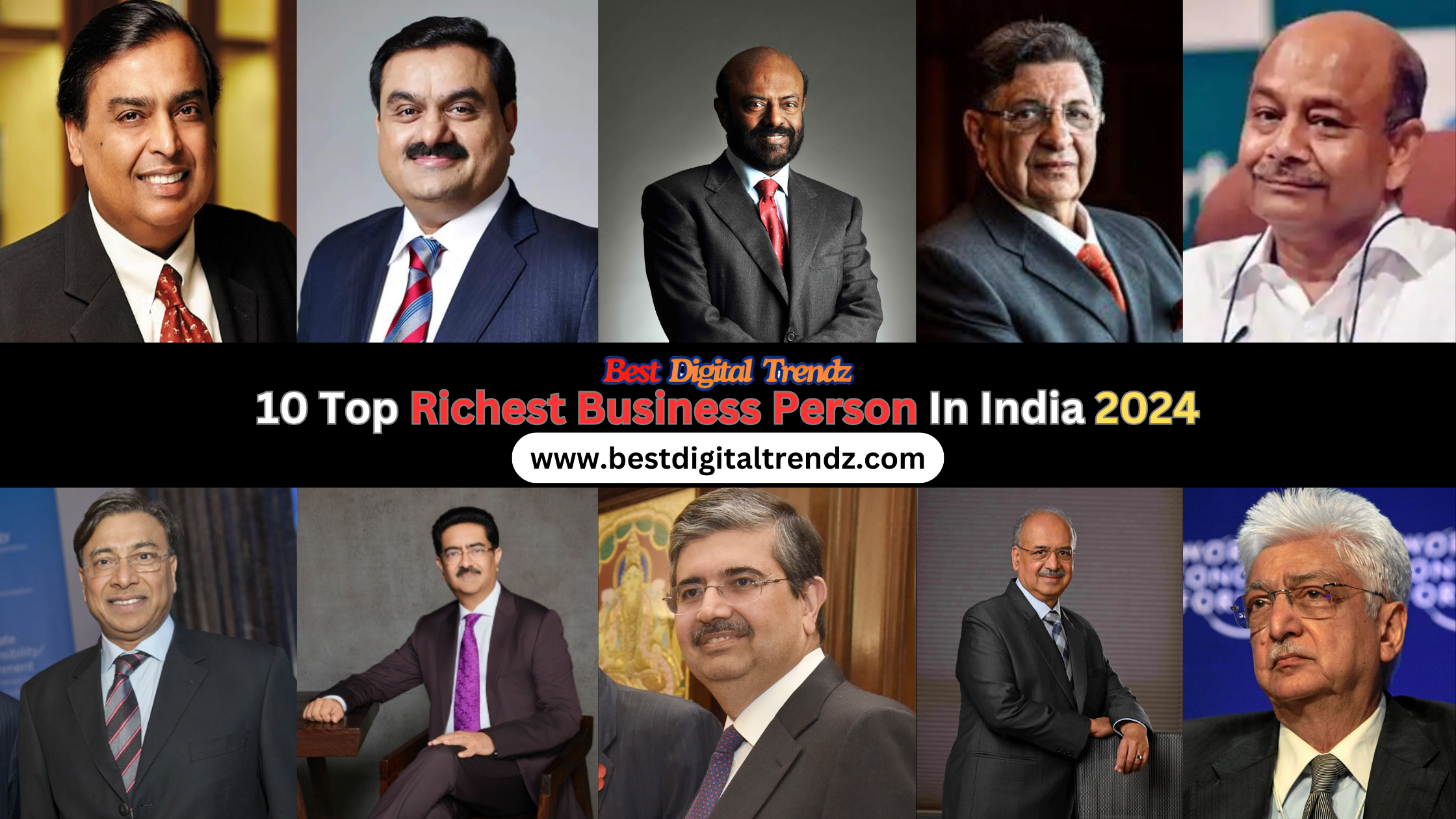 10 Top Richest Business Person In India 2024